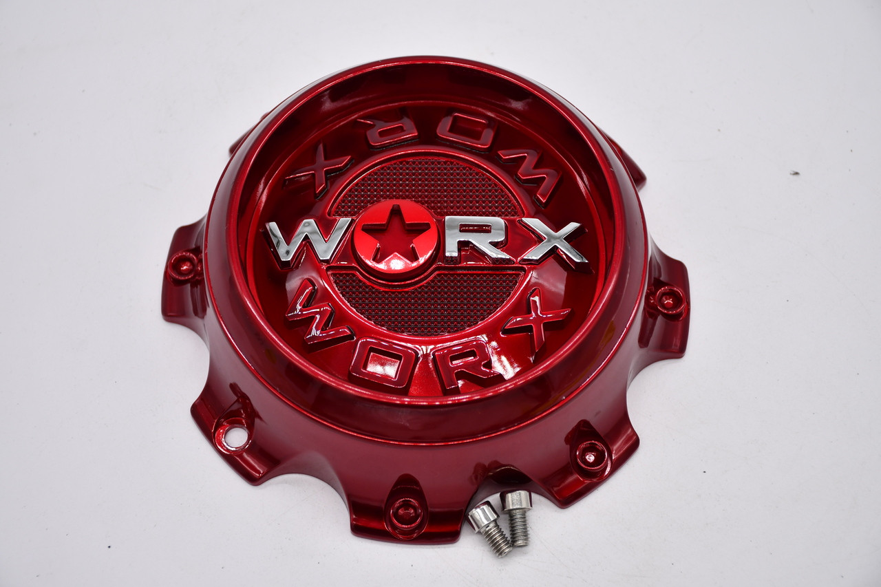 Worx Red Wheel Center Cap Hub Cap WX-8H-01 6.25" 8 Lug