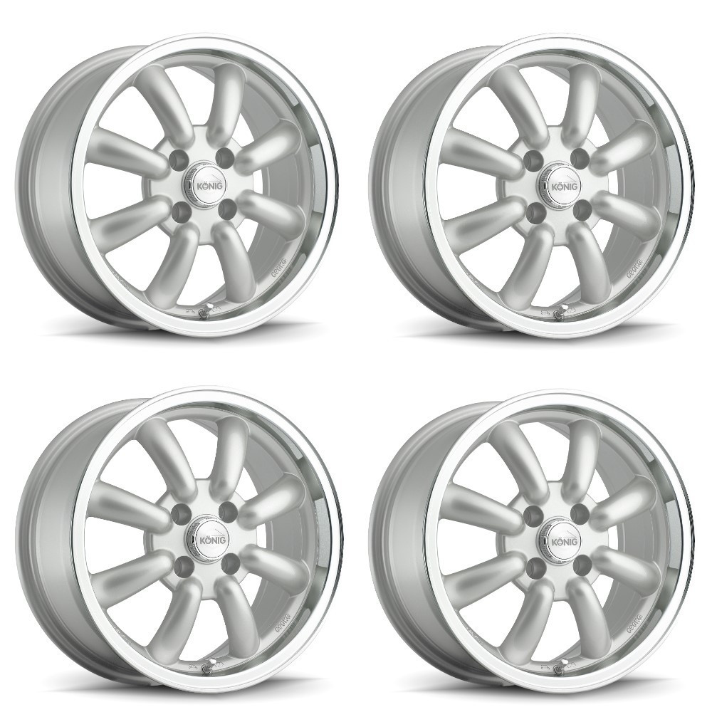 Set 4 15" Konig 35S Rewind 15x7 Wheels 4x4.5 00mm Rims 35S-RW7511400S