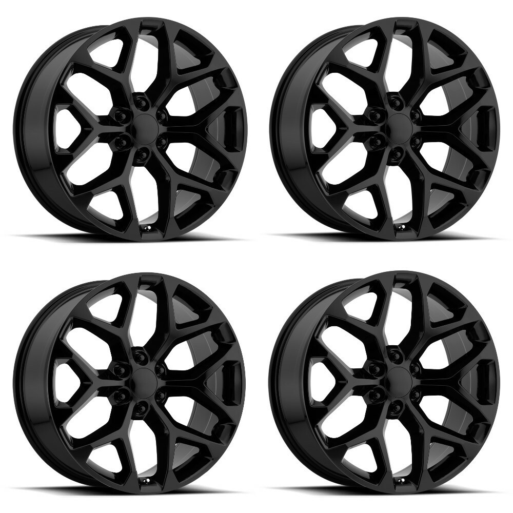 Set 4 Performance Replicas PR176 24x10 6x5.5 Matte Black Wheels 24" 24mm Rims