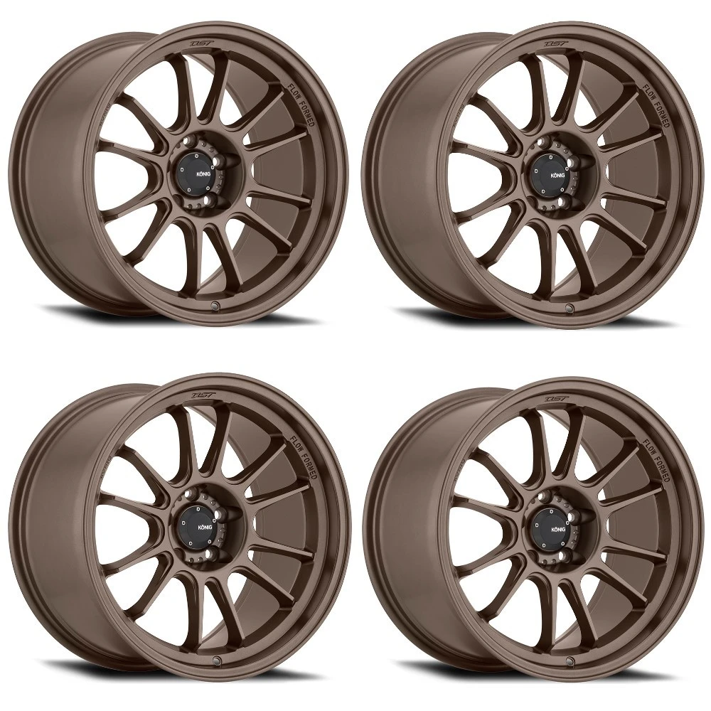 Set 4 15" Konig 47BZ Hypergram 15x8.5 Wheels 4x100 25mm Rims 47BZ-HG85100258
