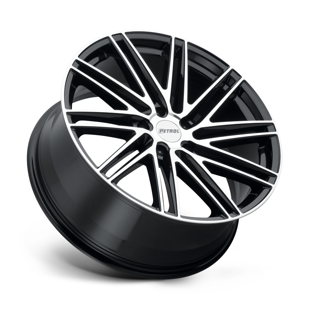 Set 4 Petrol P1C 17x8 5x120 Gloss Black W/ Machined Face Wheels 17" 35mm Rims