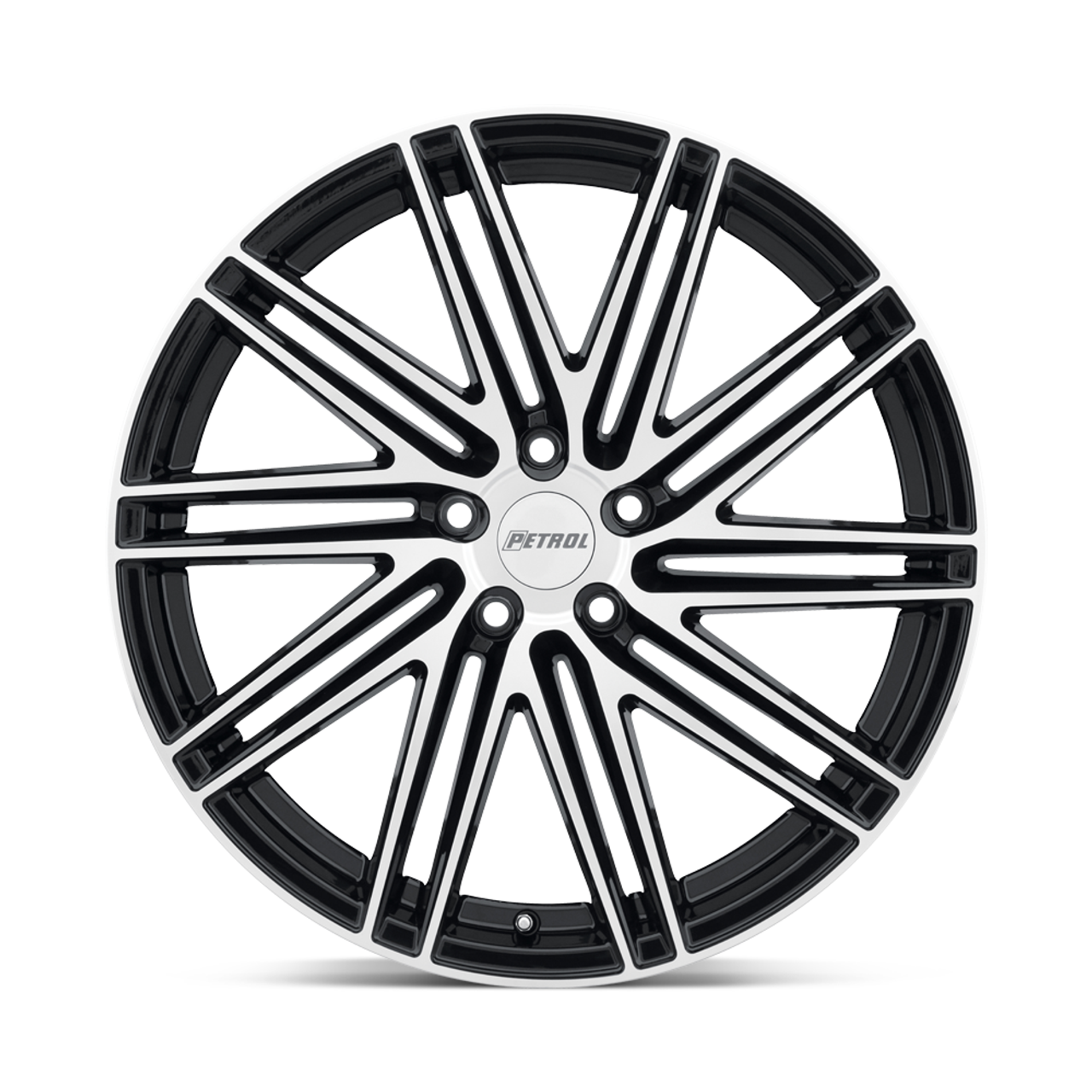 Set 4 Petrol P1C 17x8 5x120 Gloss Black W/ Machined Face Wheels 17" 35mm Rims