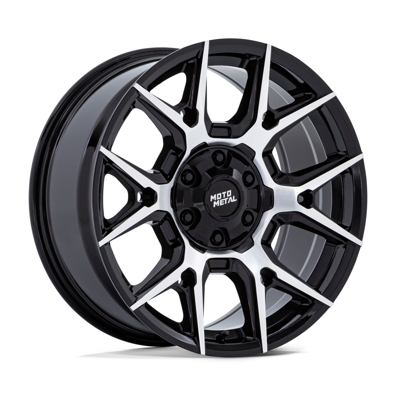 Set 4 18" Moto Metal MO813 Mason Gloss Black Machined 18x9 6x135 6x5.5 18mm Rims