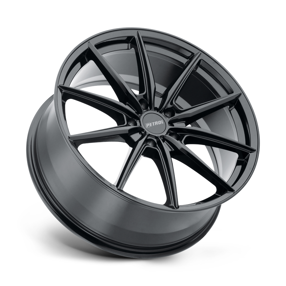 Set 4 Petrol P4B 17x8 5x4.25 Gloss Black Wheels 17" 40mm Rims For Dodge Lincoln