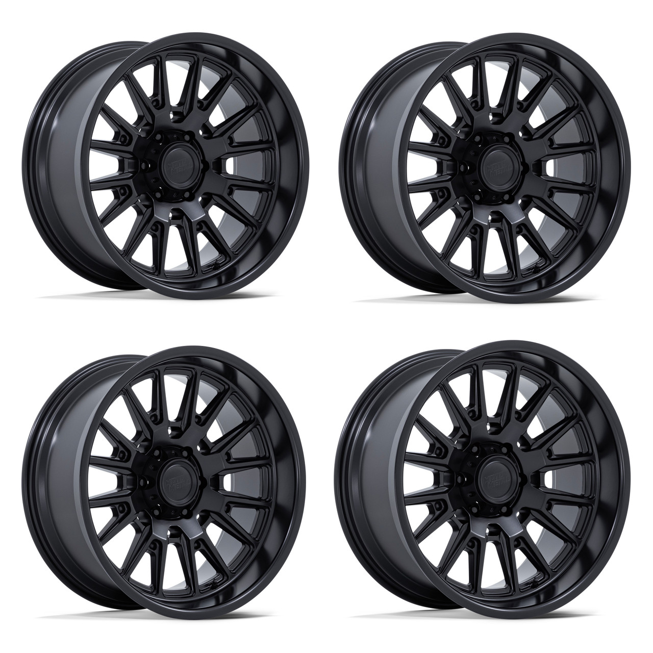 Set 4 20" Moto Metal MO814 Tekton Matte Black 20x9 Wheels 6x5.5 1mm Truck Rims