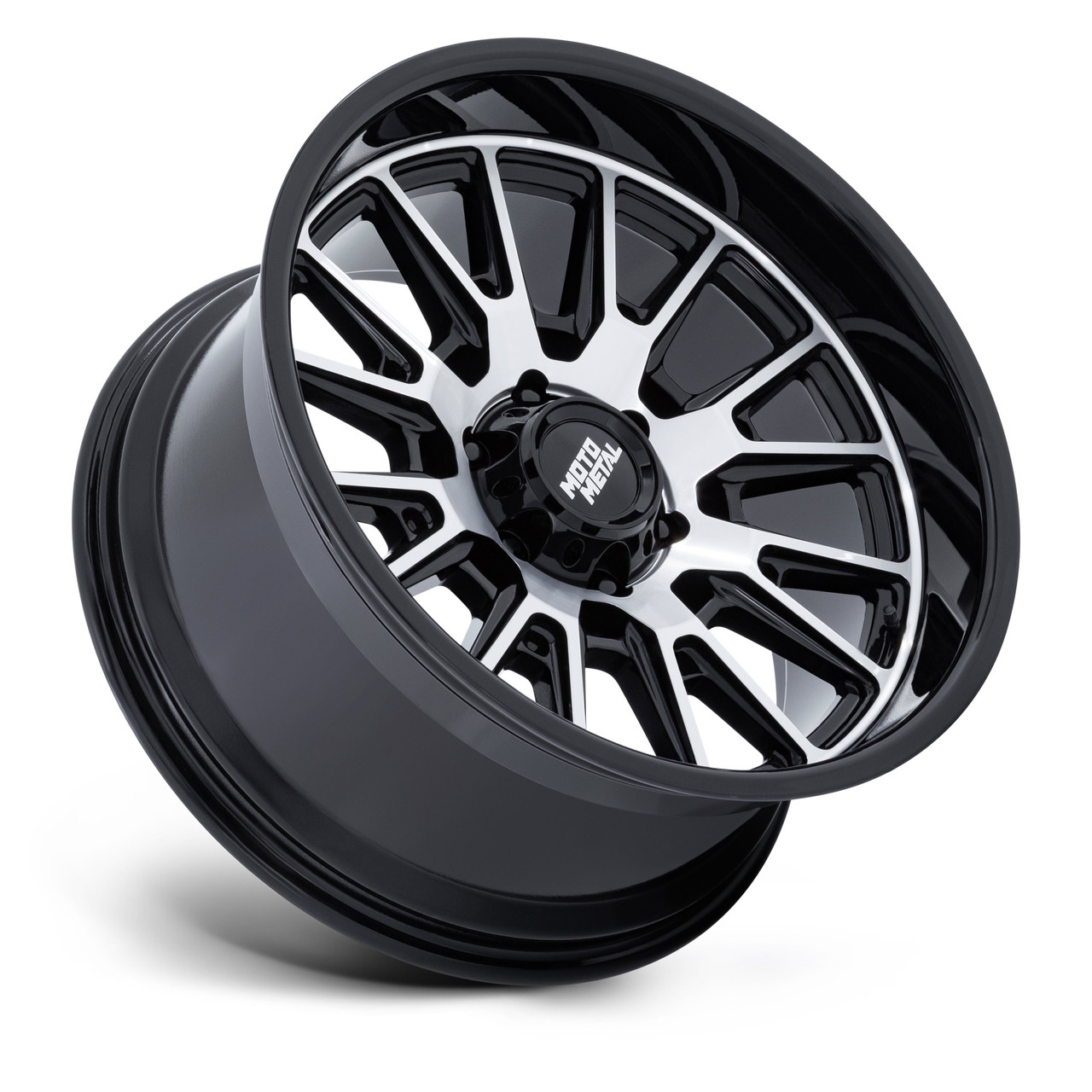 20" Moto Metal MO814 Tekton Gloss Black Machined 20x10 Wheel 6x5.5 -18mm Rim