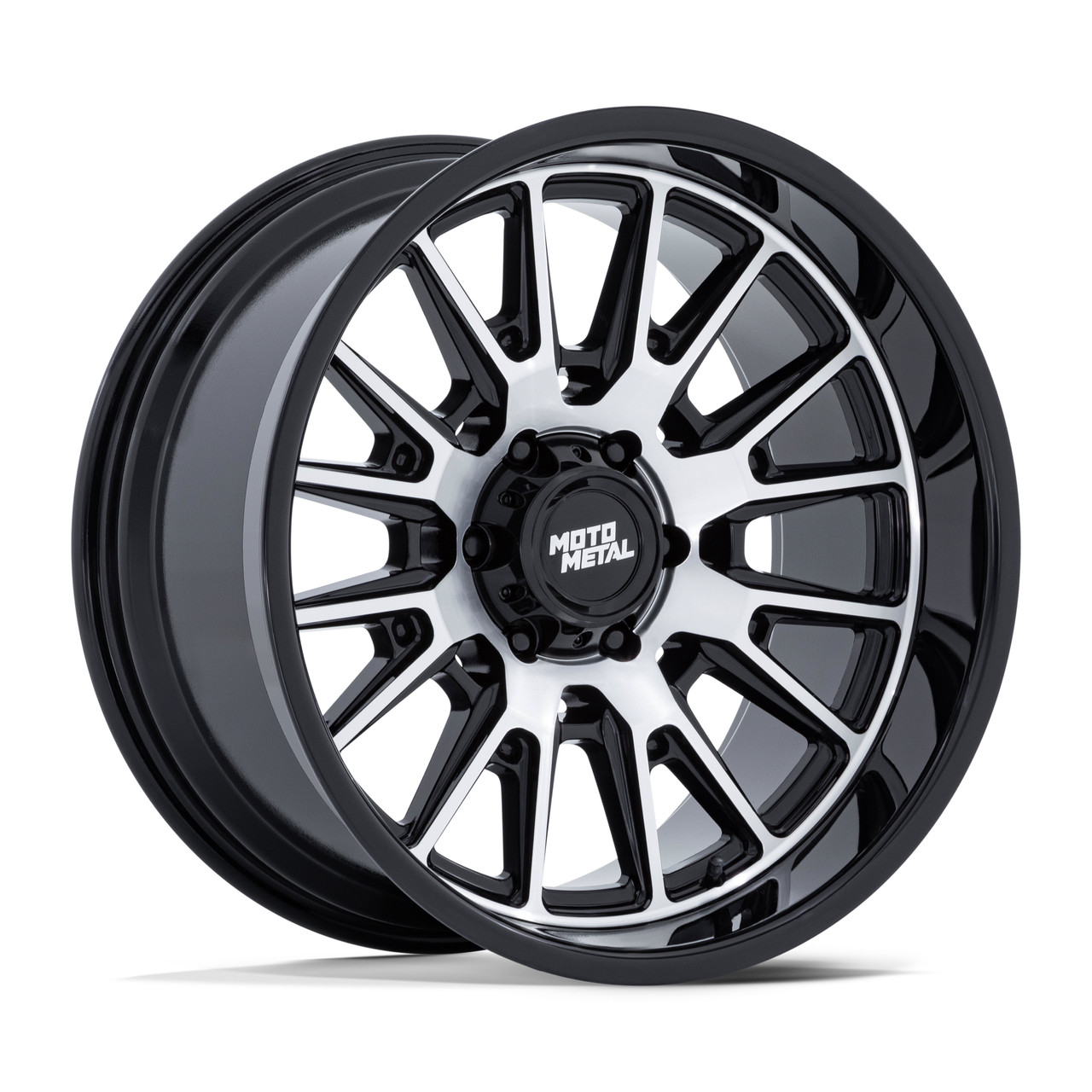 20" Moto Metal MO814 Tekton Gloss Black Machined Face 20x10 Wheel 5x5 -18mm Rim