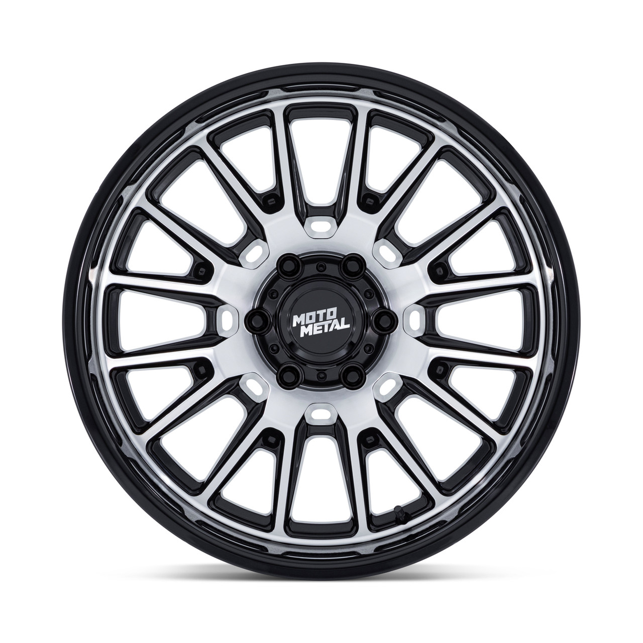 Set 4 20" Moto Metal MO814 Tekton Gloss Black Machined Face 20x9 6x135 20mm Rims