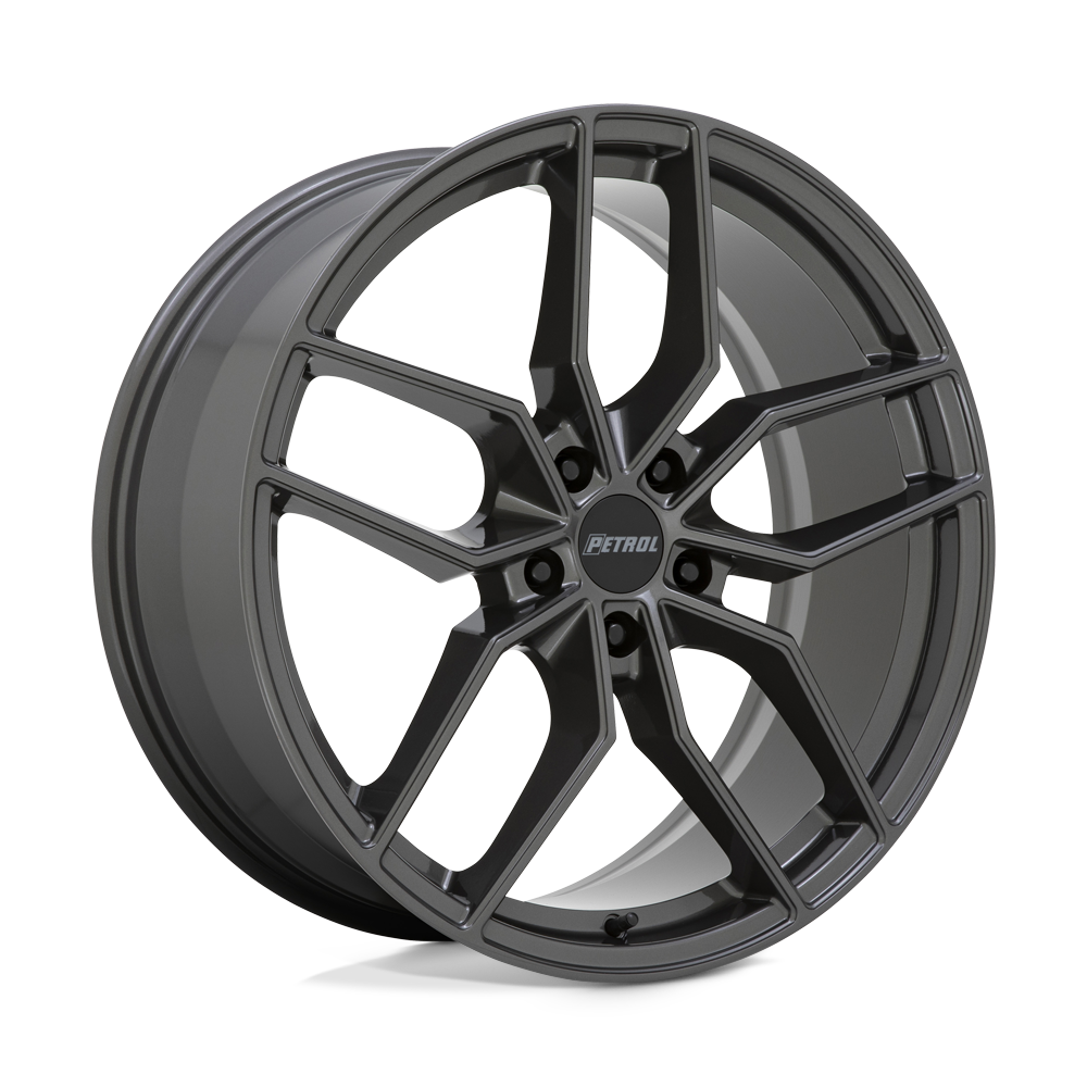 Set 4 Petrol P5C 17x8 5x120 Gloss Gunmetal Wheels 17" 35mm Rims