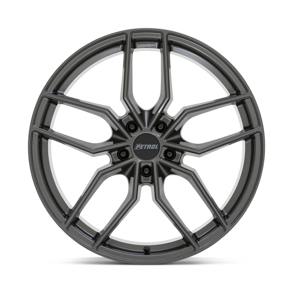 Set 4 Petrol P5C 17x8 5x120 Gloss Gunmetal Wheels 17" 35mm Rims