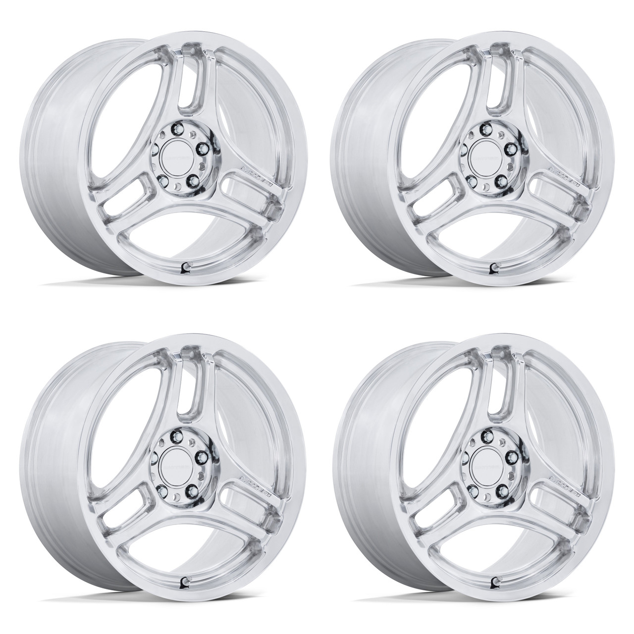 Set 4 18" Motegi MR161 Kojin Polished 18x9.5 Wheels 5x4.5 35mm Racing Rims