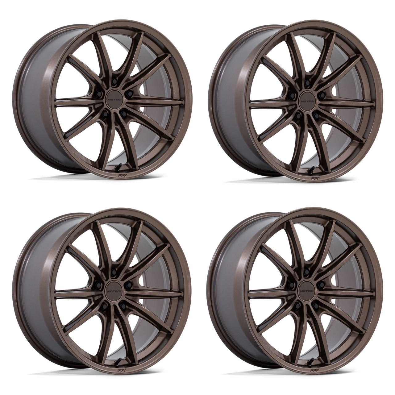 Set 4 18" Motegi MR162 Zentoku Burnt Bronze 18x8.5 Wheels 5x4.5 45mm Rims