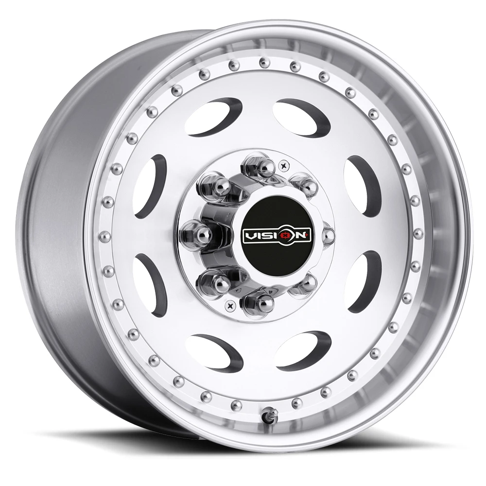 19.5" Vision HD 81 Heavy Hauler Machined Wheel 19.5x7.5 8x6.5 (8x165.1) Rim 0mm
