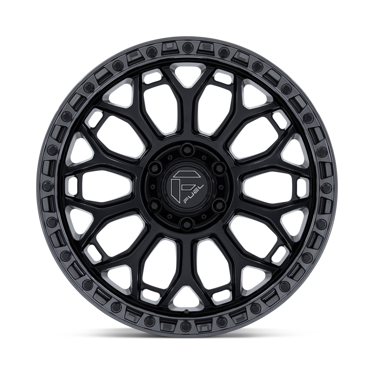 17" Fuel FC901 Talon Gloss Black Gunmetal Lip 17x8.5 Wheel 6x5.5 25mm Truck Rim