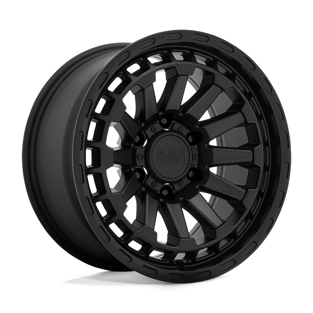 Set 4 Black Rhino Raid 17x8.5 5x5 Matte Black Wheels 17" 0mm For Jeep Truck Rims