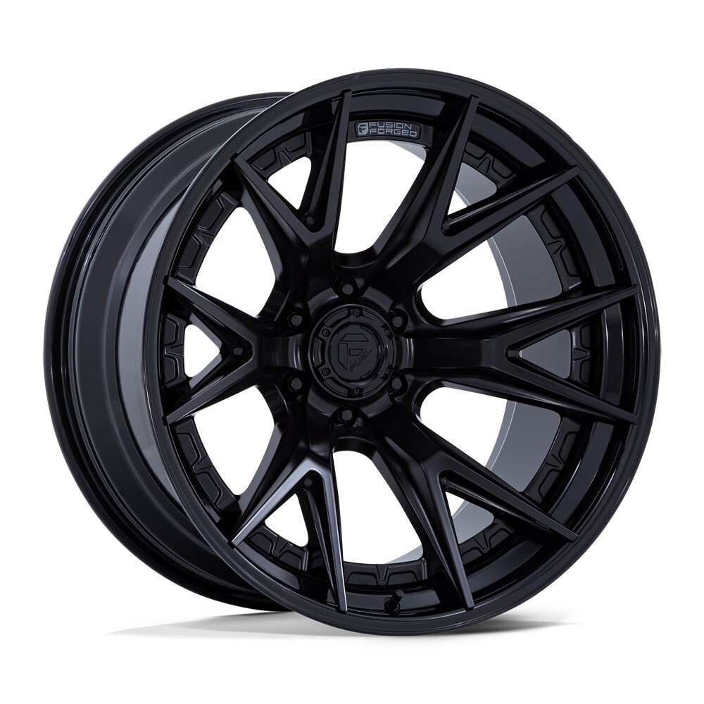 17" Fuel FC402 Catalyst Matte Black Gloss Black Lip 17x9 Wheel 6x5.5 1mm Rim