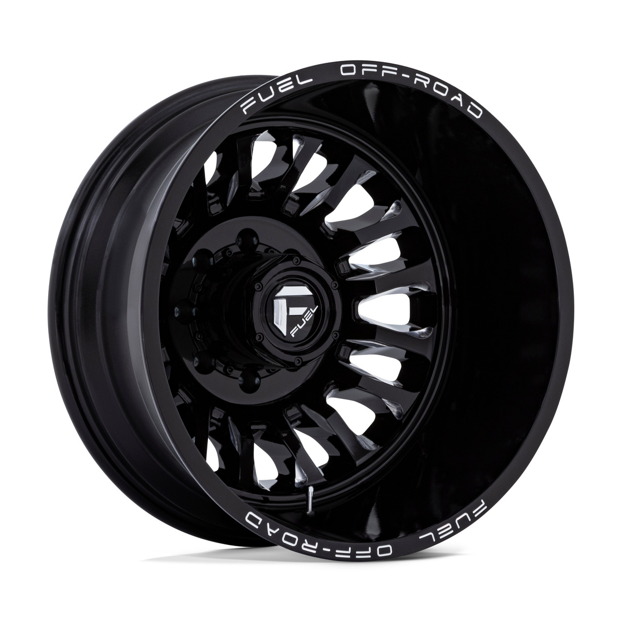 20" Fuel D868 ARC Dually Gloss Black Milled 20x8.25 Wheel 8x210 -201mm Rim