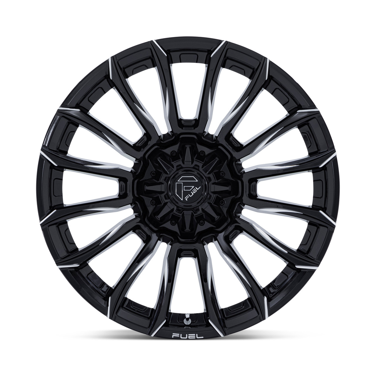 22" Fuel FC889 Blade 22x10 8x180 -18mm Gloss Black Milled Wheel Offroad Truck Rim