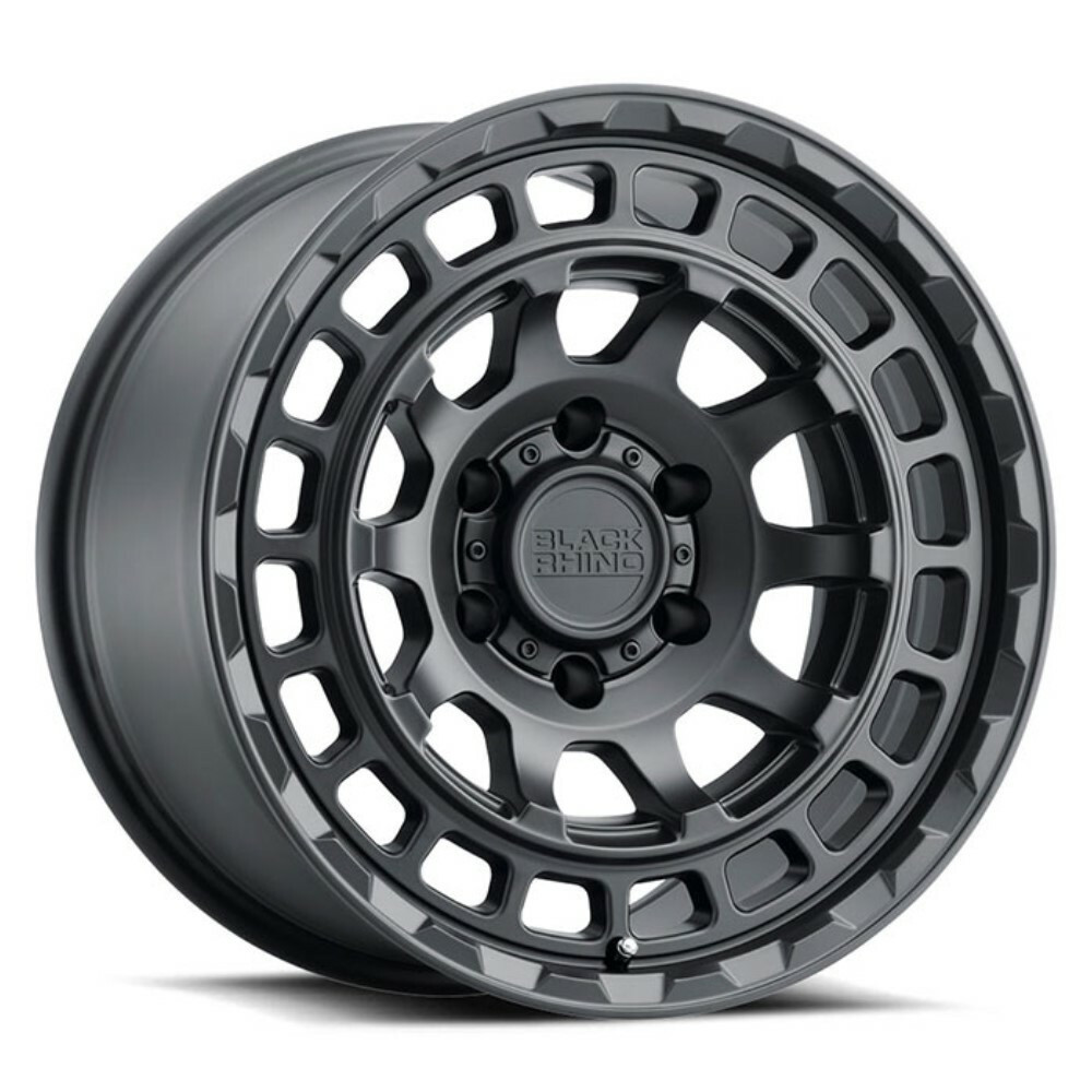 Set 4 Black Rhino Chamber 17x8.5 5x5 Matte Black Wheels 17" 0mm For Jeep Rims