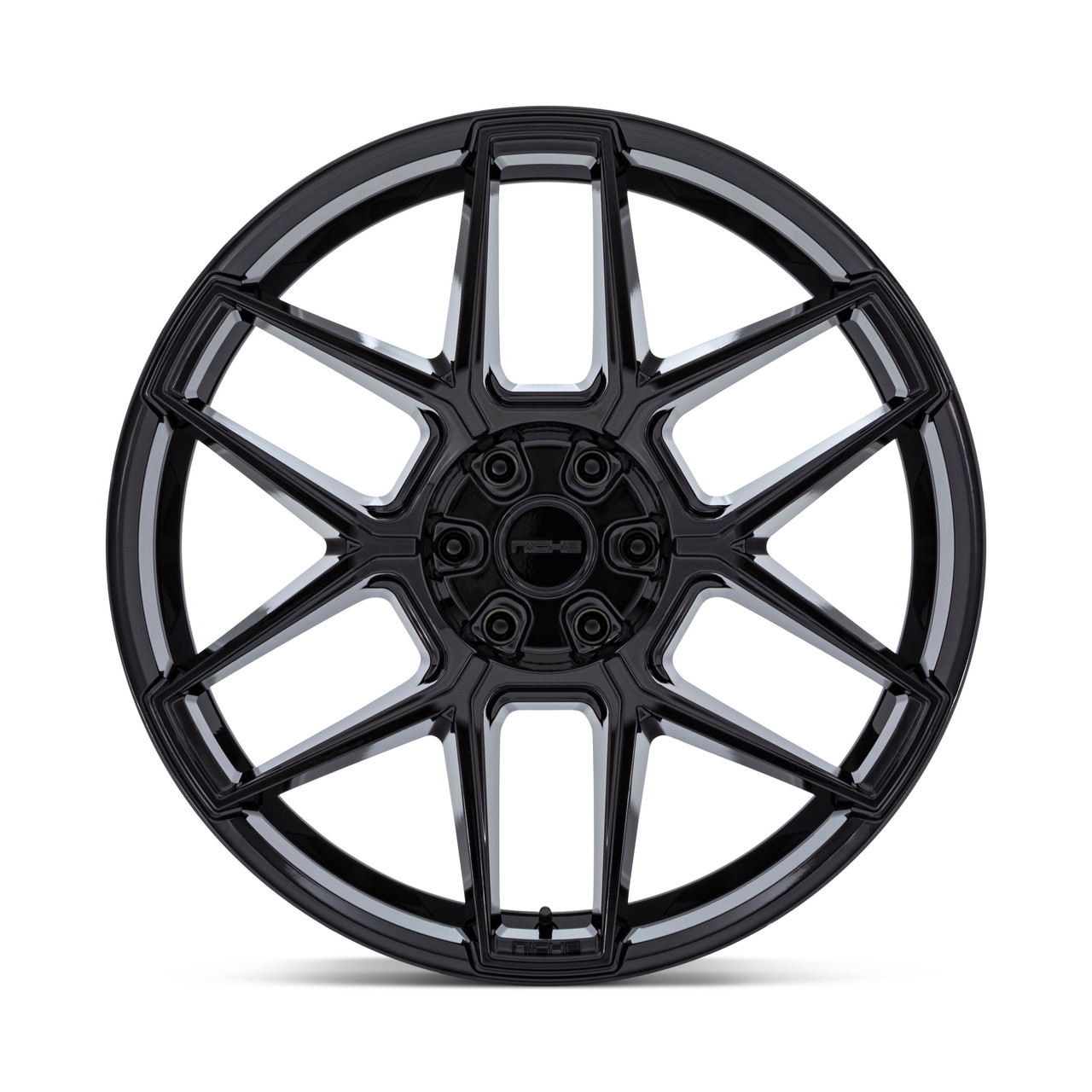 Set 4 20" Niche NC281 Rise Gloss Black 20x9 Wheels 5x4.5 35mm 1PC Rims