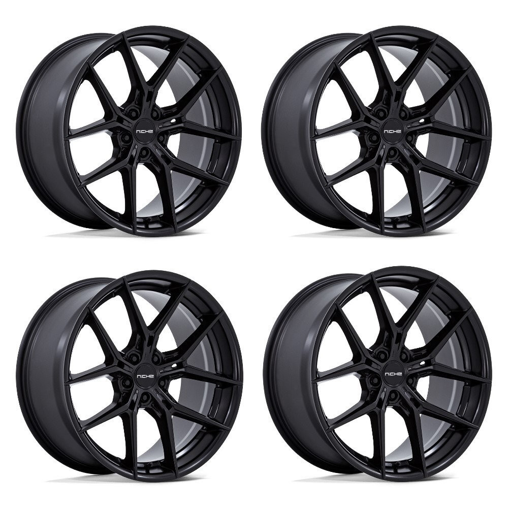 Set 4 20" Niche NC279 Prodigy 5 Matte Black 20x11 Wheels 5x120 50mm Rims