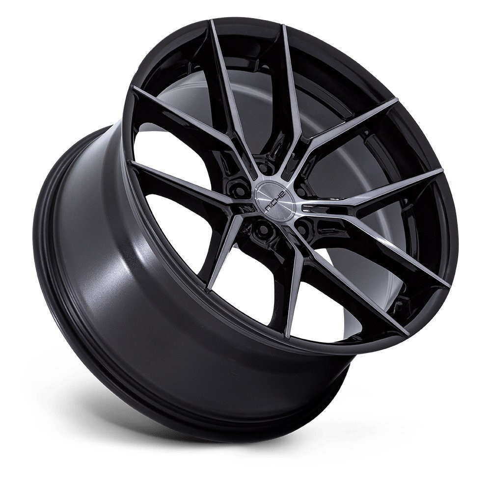 19" Niche NC279 Prodigy 5 Gloss Black Dark Tinted Clear 19x8.5 5x120 38mm Wheel