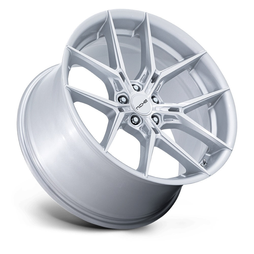 19" Niche 1PC NC279 Prodigy 5 Silver Machined Face 19x8.5 Wheel 5x120 38mm Rim