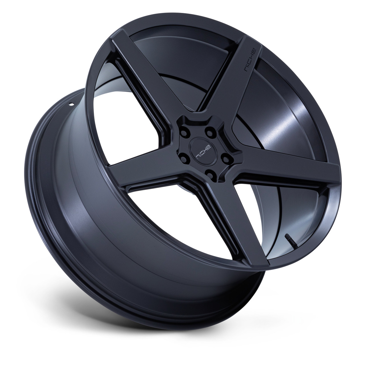 Set 4 22" Niche NC283 Modena Matte Black 22x10.5 Wheels 5x120 38mm 1PC Rims