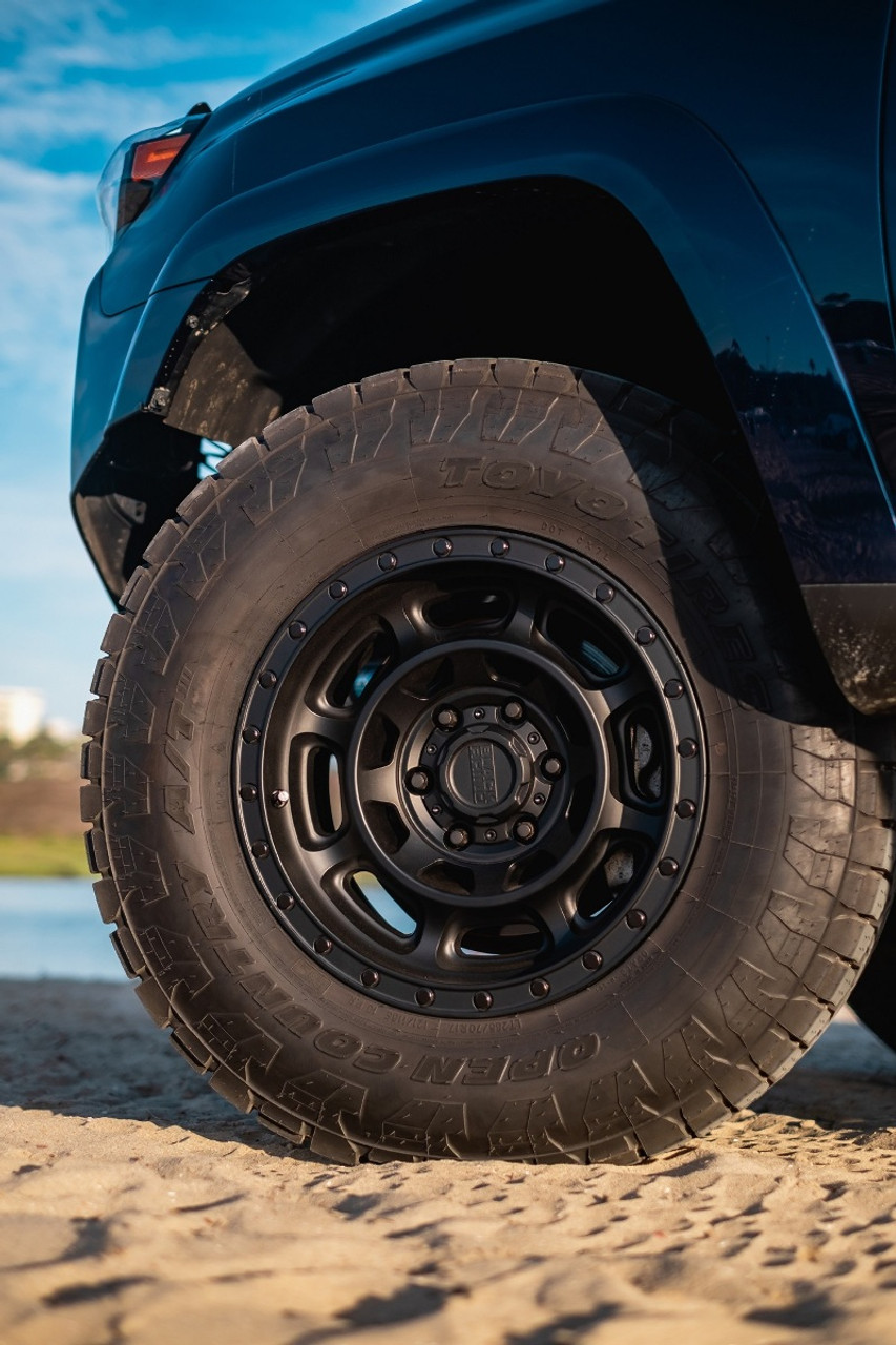 Set 4 Black Rhino Convoy 17x8.5 6x5.5 Matte Black Wheels 17" -10mm Lifted Rims