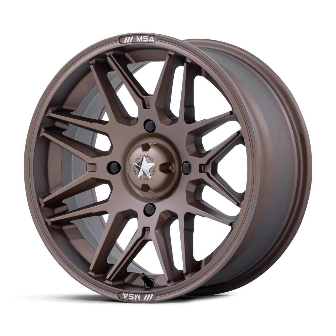 14" MSA Offroad Wheels M52 Radar UTV Matte Bronze 14x7 Wheel 4x156 10mm Rim