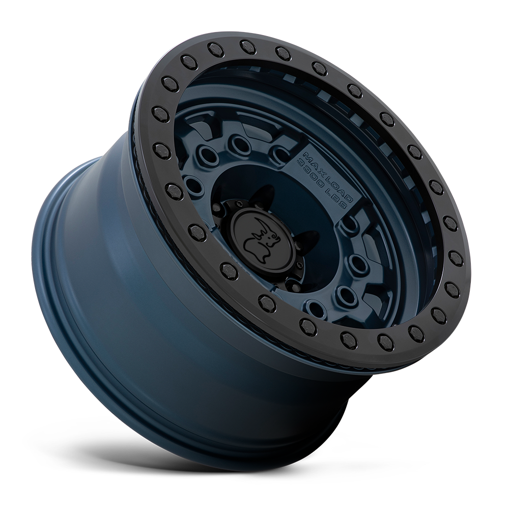 Set 4 Black Rhino Avenger Beadlock 17x8.5 6x5.5 Navy Blue Black Wheels 17"