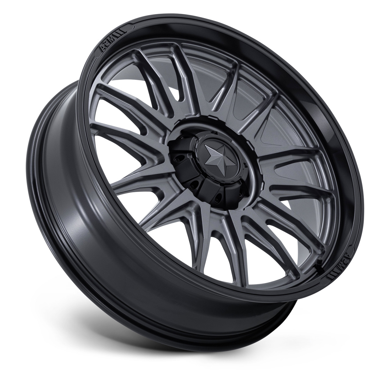 20" MSA Offroad Wheels M55 Commander UTV Gunmetal M-Blk Lip 20x7 4x137 4x156 0mm
