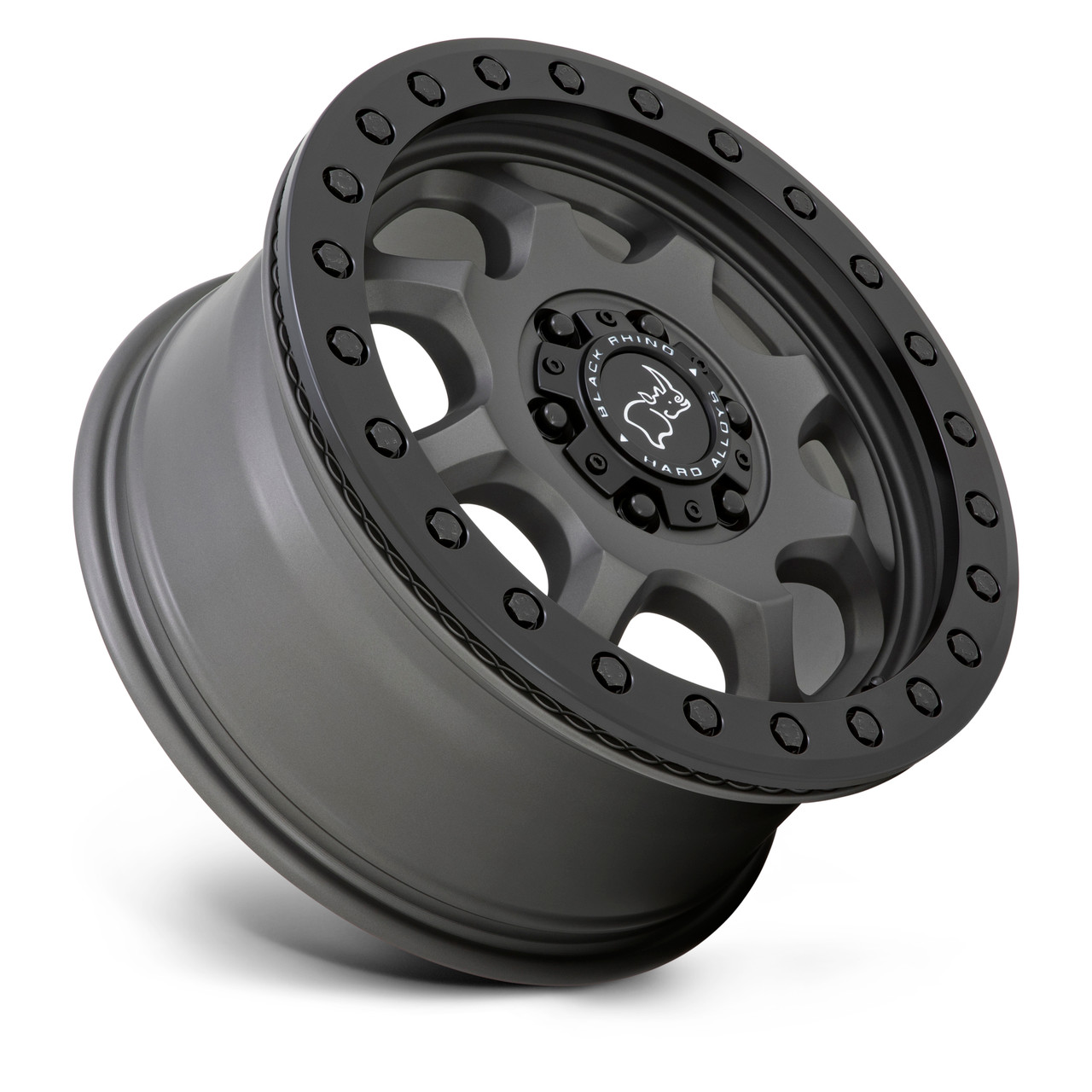 Set 4 Black Rhino Venture Beadlock 17x8 6x130 Gunmetal Black Wheels 17" 38mm