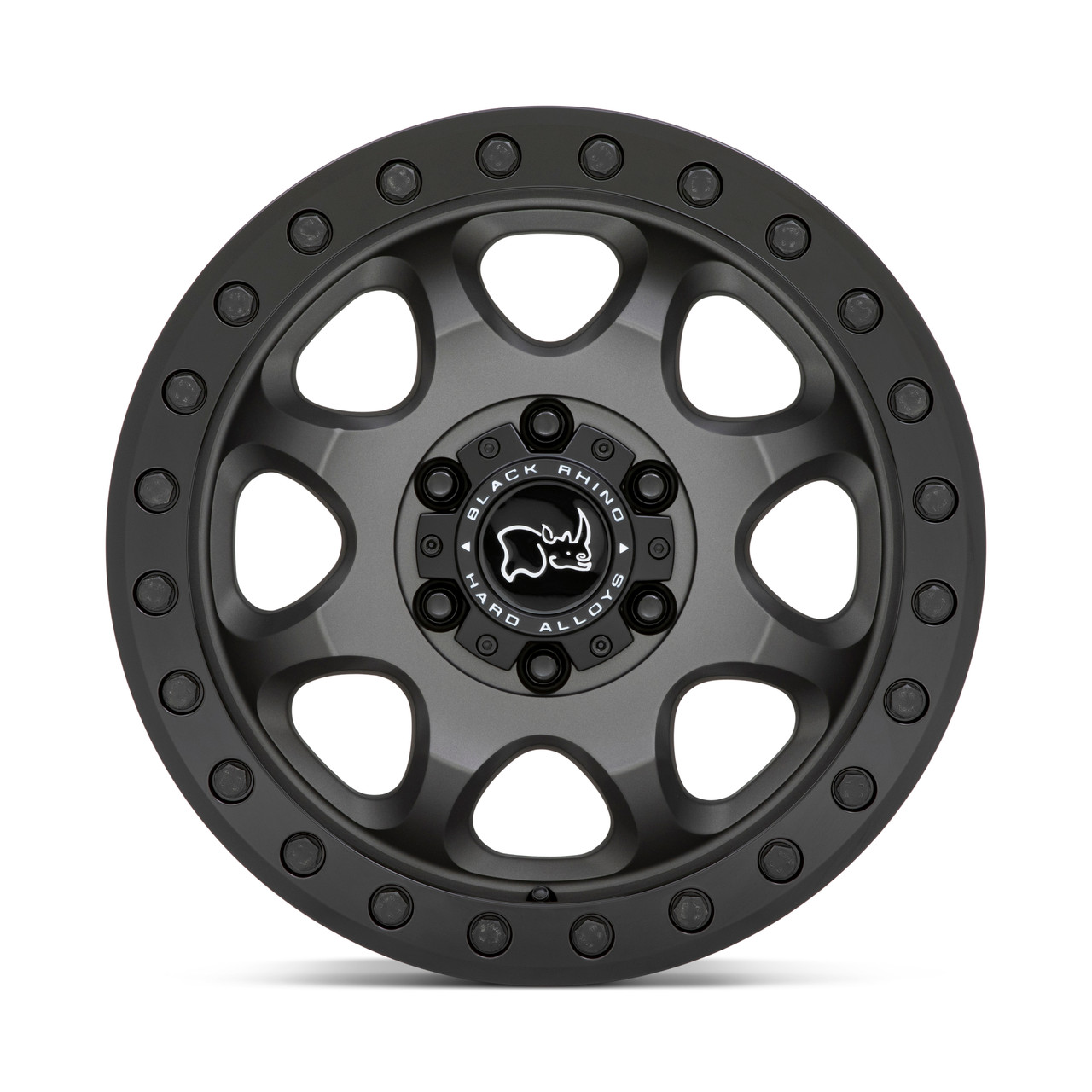 Set 4 Black Rhino Venture Beadlock 17x8 6x130 Gunmetal Black Wheels 17" 38mm