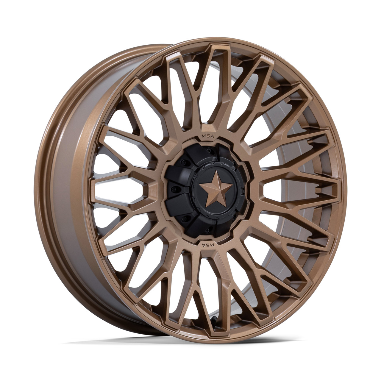 Set 4 15" MSA Offroad Wheels M50 Clubber Matte Bronze 15x7 Wheels 5x4.5 10mm Rim
