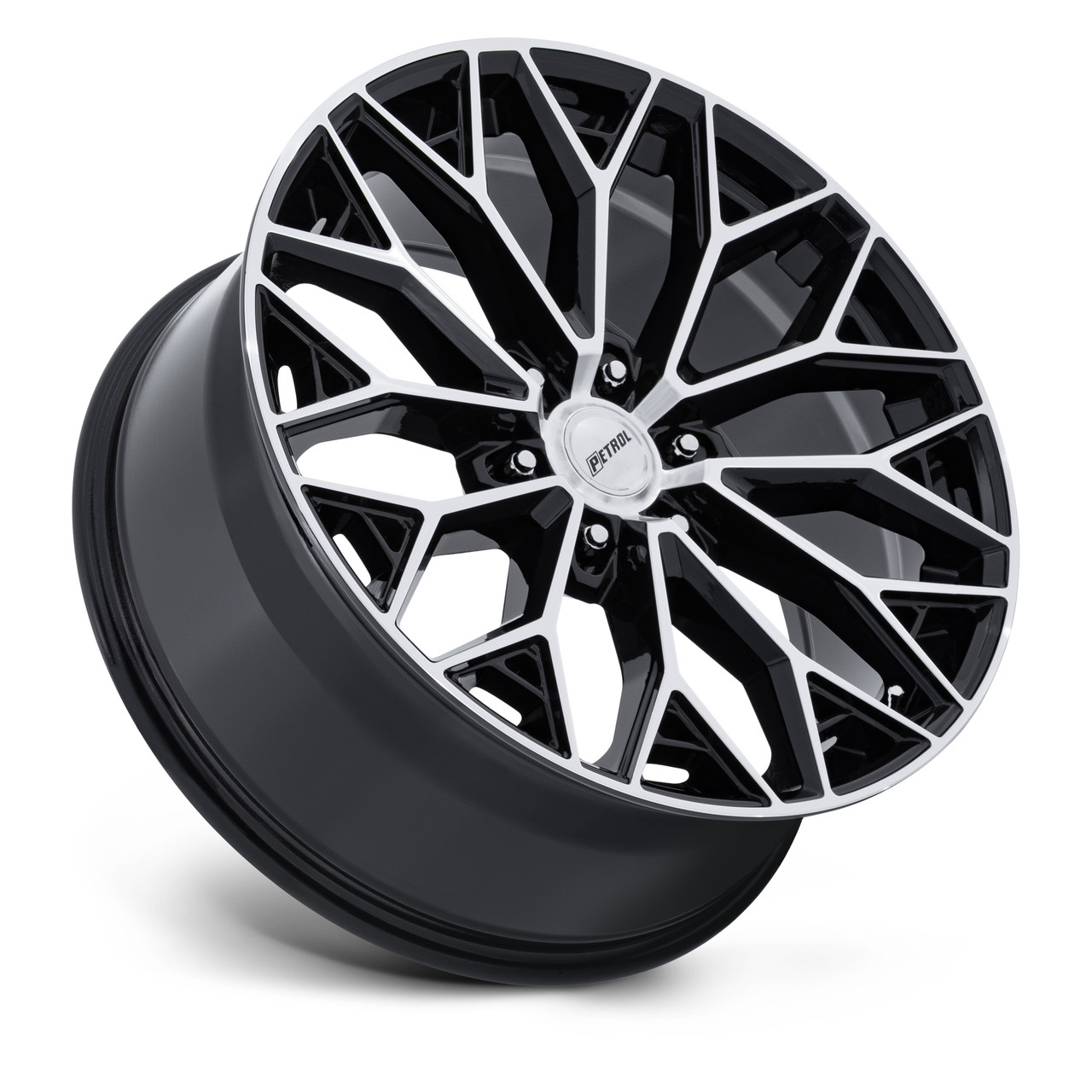 22" Petrol PE006 P5E Gloss Black Machined Face 22x9.5 Wheel 6x135 30mmSUV  Rim