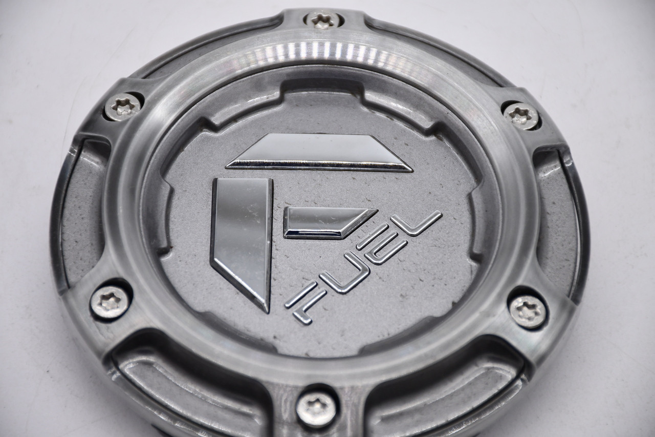 Fuel Silver Machined Wheel Center Cap Hub Cap U1006-79LVC 4" 6x135 6x5.5 Snap in for FC401 Brawl