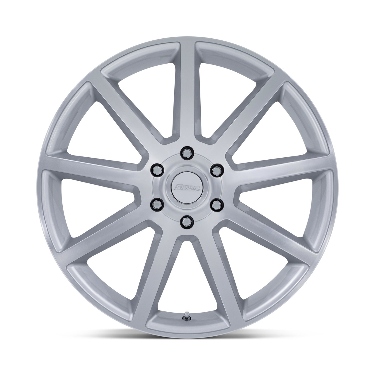 Set 4 20" Petrol PE007 P6E Gloss Silver Machined Face 20x9.5 Wheels 6x5.5 25mm