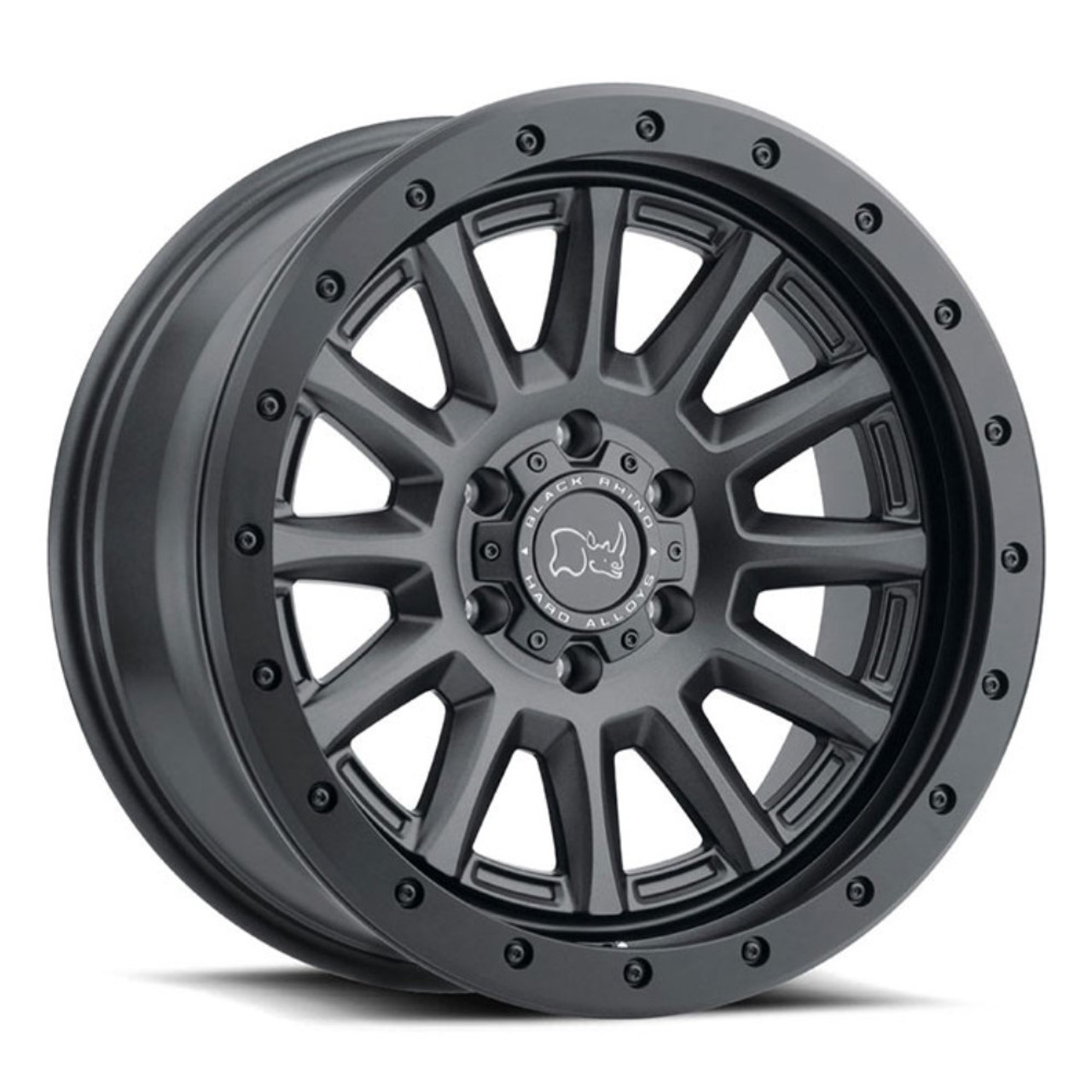 Set 4 17" Black Rhino Dugger 17x8.5 6x135 Gun Black Wheels 10mm Truck Suv Rims