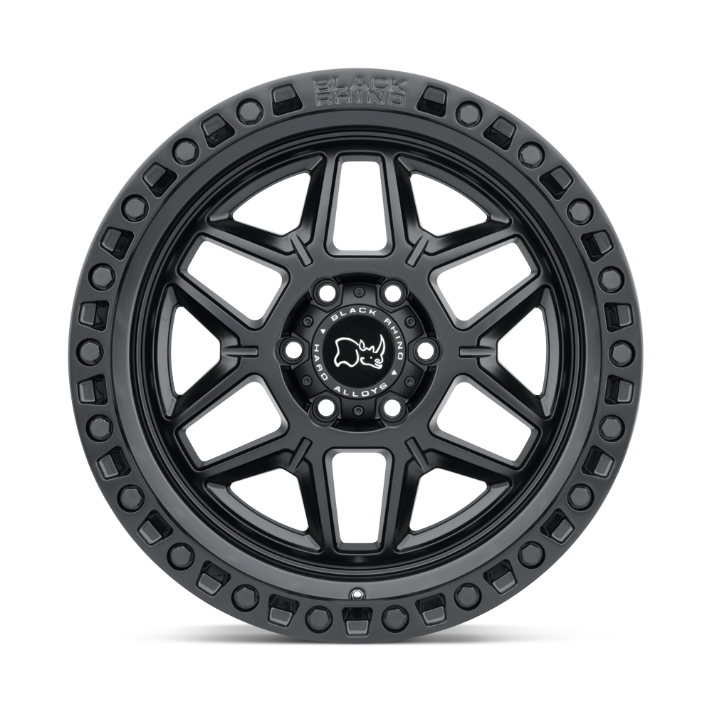 Set 4 17" Black Rhino Kelso 17x9 5x5.5 Matte Black Wheels 0mm For Dodge Ram Rims