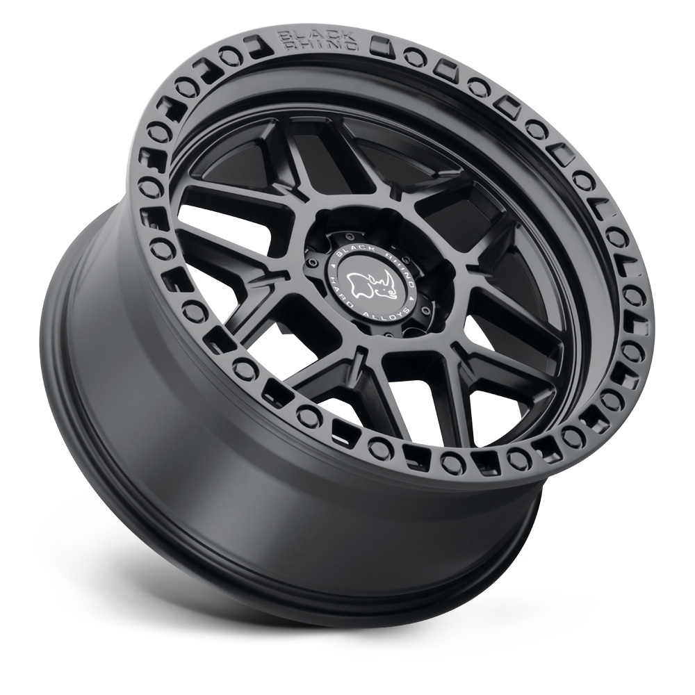 Set 4 17" Black Rhino Kelso 17x9 5x5.5 Matte Black Wheels 0mm For Dodge Ram Rims