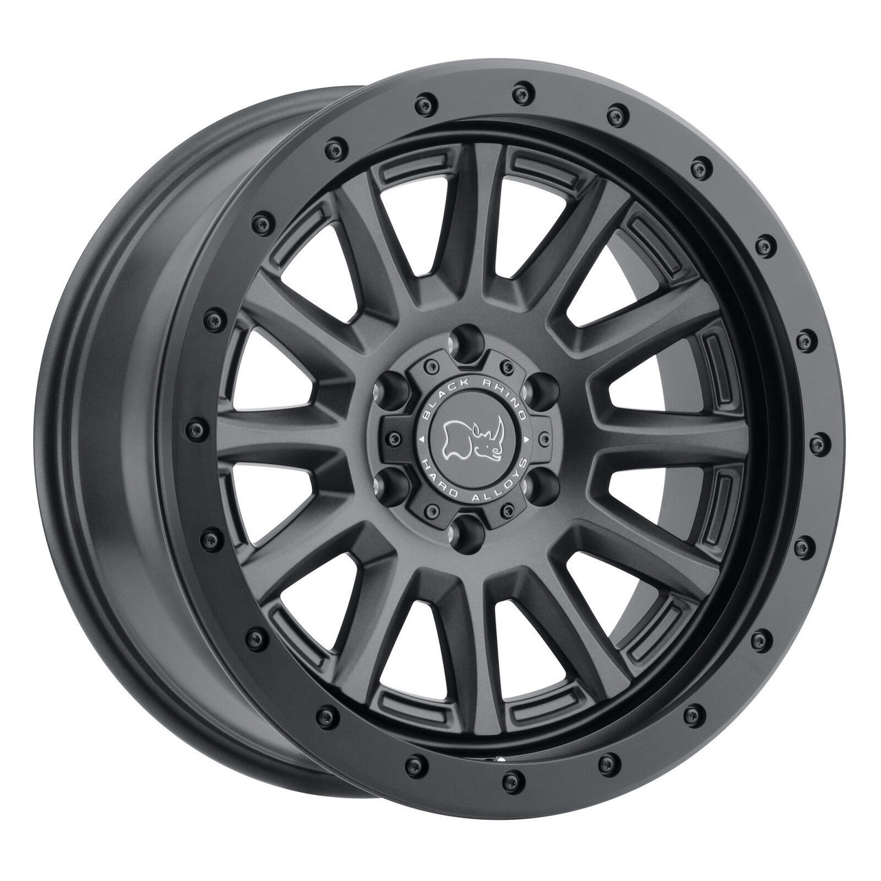 Set 4 Black Rhino Dugger 17x8.5 5x4.5 Gun Black Wheels 17" -18mm Lifted Rims