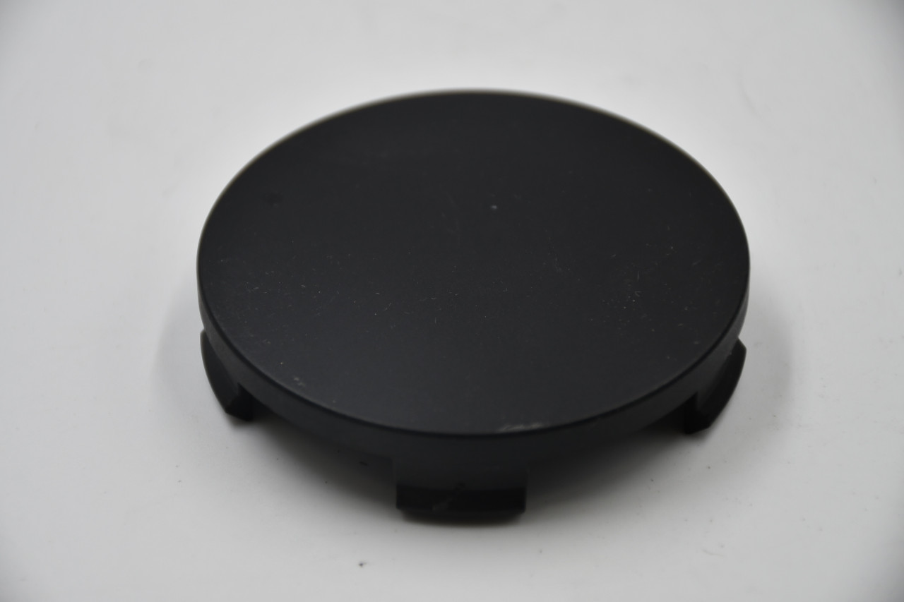 AfterMarket Flat Black Wheel Center Cap Hub Cap (BL)N37 2.5" Blank No Logo Black Snap in