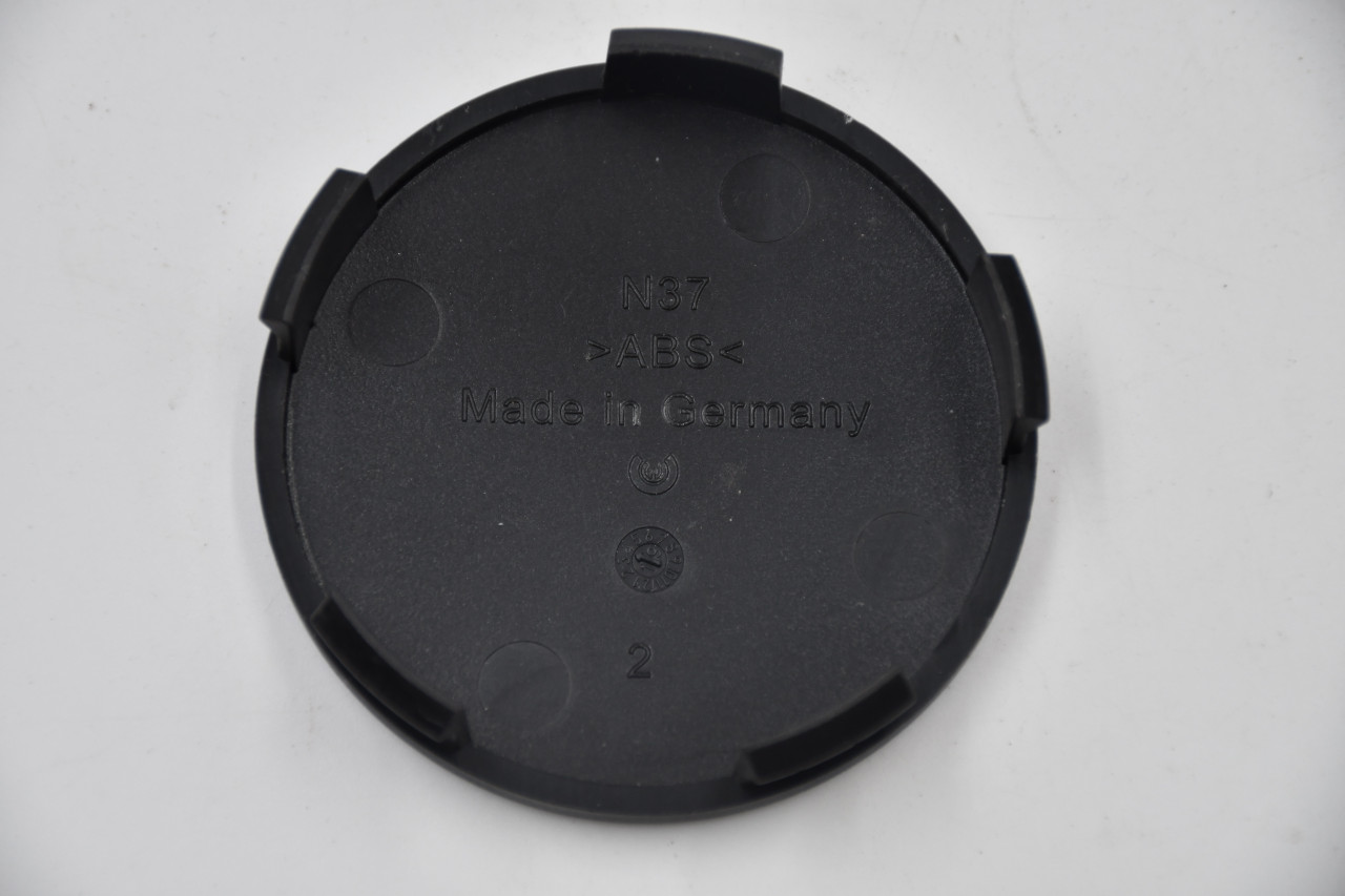AfterMarket Flat Black Wheel Center Cap Hub Cap (BL)N37 2.5" Blank No Logo Black Snap in