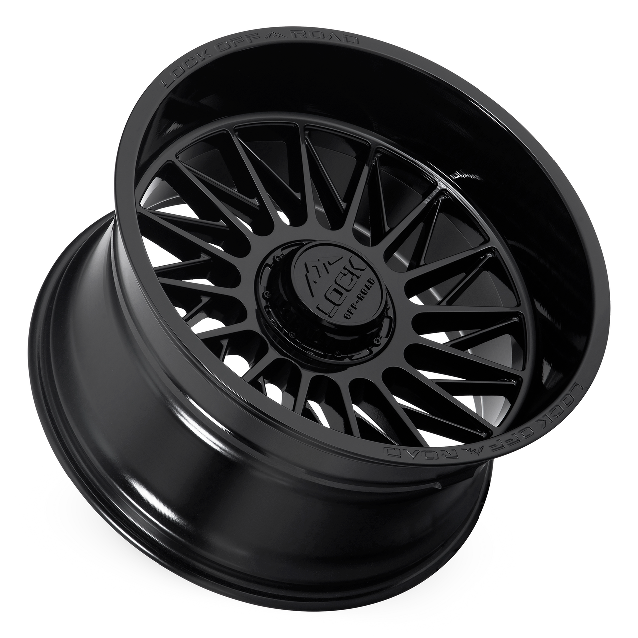 Set 4 20" Lock Extreme Assault Gloss Black 20x9 8x6.5 1mm Offroad Truck Wheels