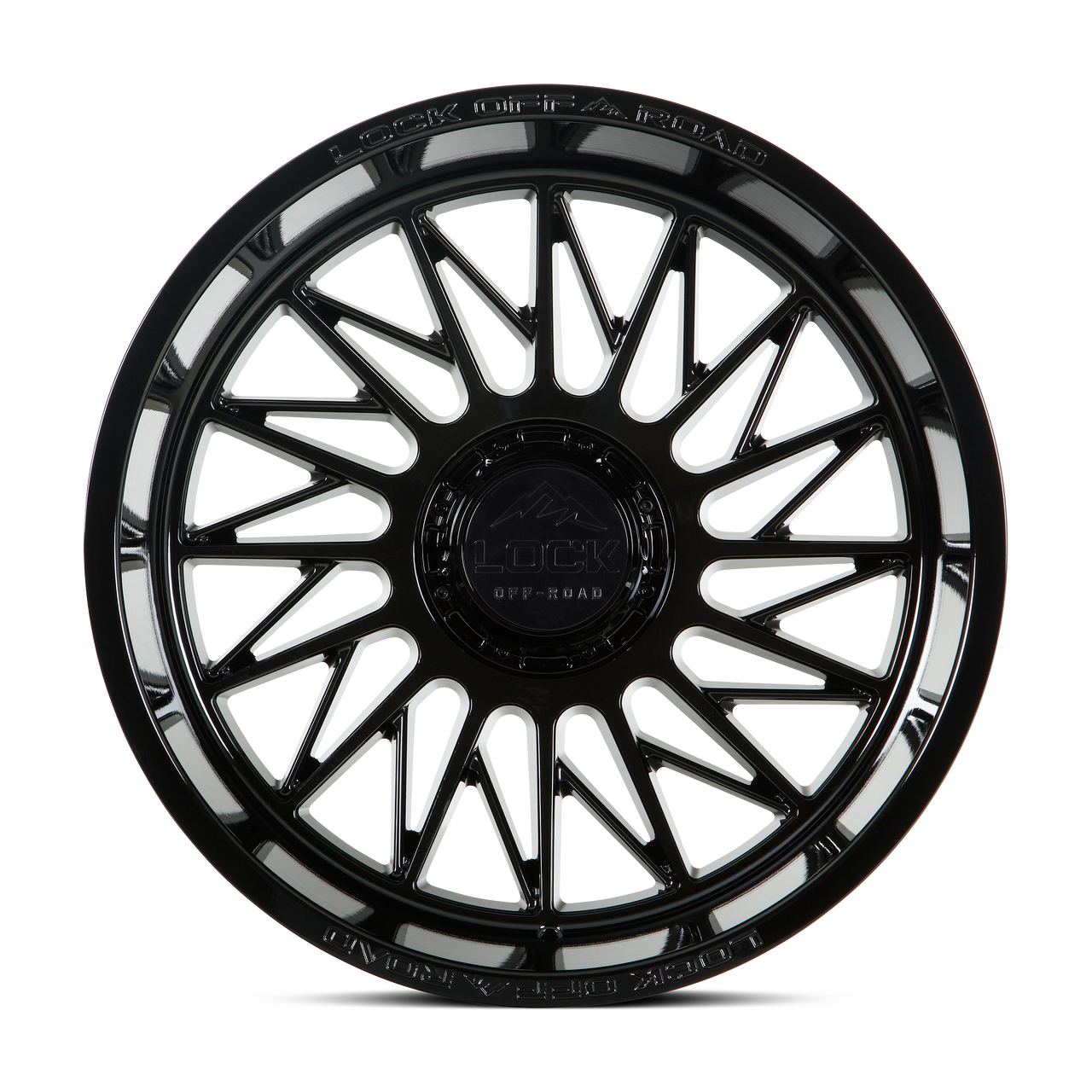 Set 4 20" Lock Extreme Assault Gloss Black 20x10 Wheels 5x5 5x5.5 18mm Truck Rim