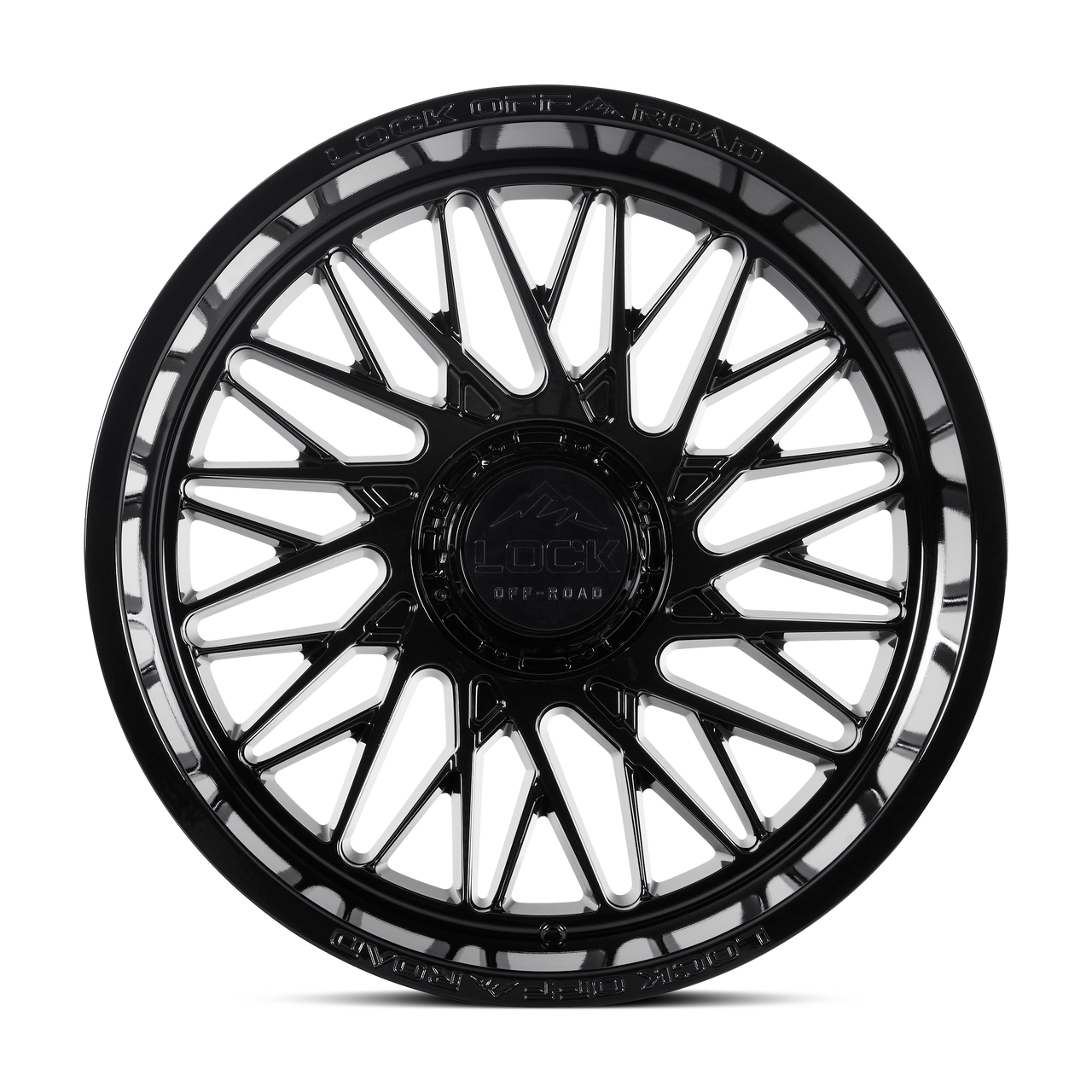 Set 4 20" Lock Extreme Bandit Gloss Black 20x10 Wheels 8x170 18mm Truck Rims