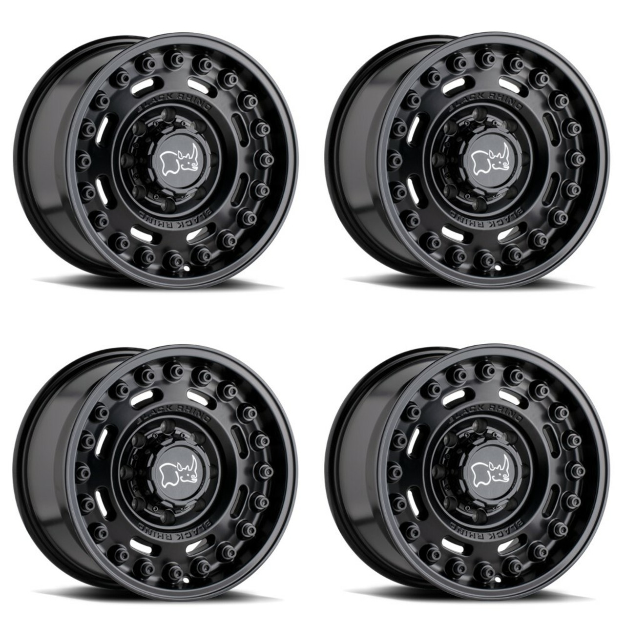 Set 4 17" Black Rhino Axle 17x9.5 6x135 6mm Matte Black Wheels Truck Suv Rims