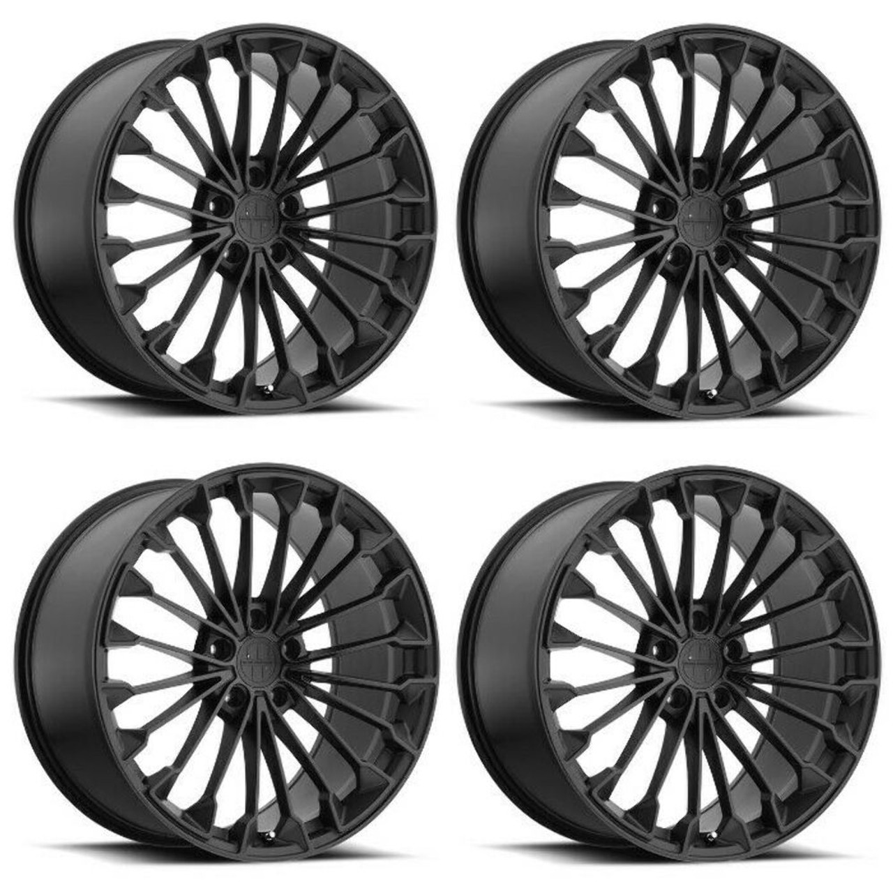 Set 4 Victor Equipment Wurttemburg 18x11 5x130 Black Black Wheels 18" 36mm