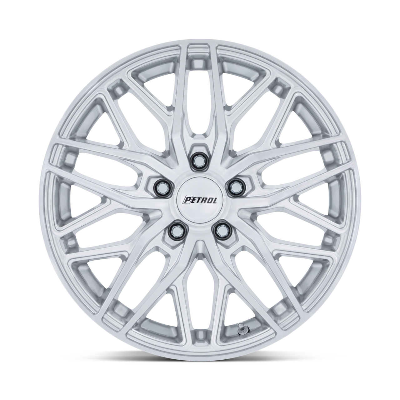 Set 4 17" Petrol PE004 P3E 17x8 5x4.5 40mm  Machined Brushed Gloss Silver Wheels Sedan Coupe SUV Rims